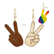 Black & White Peace Pride Hoops