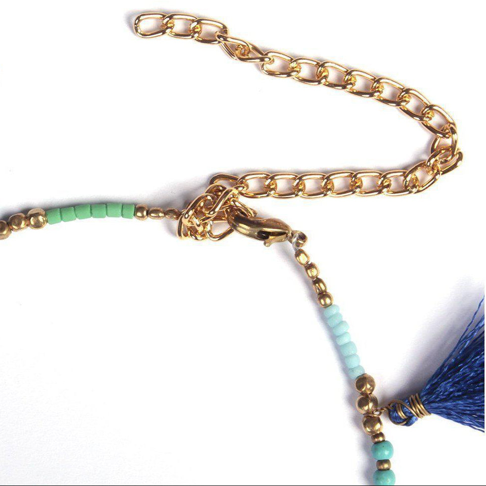 Penelope Bead & Tassel Anklet - Thailand