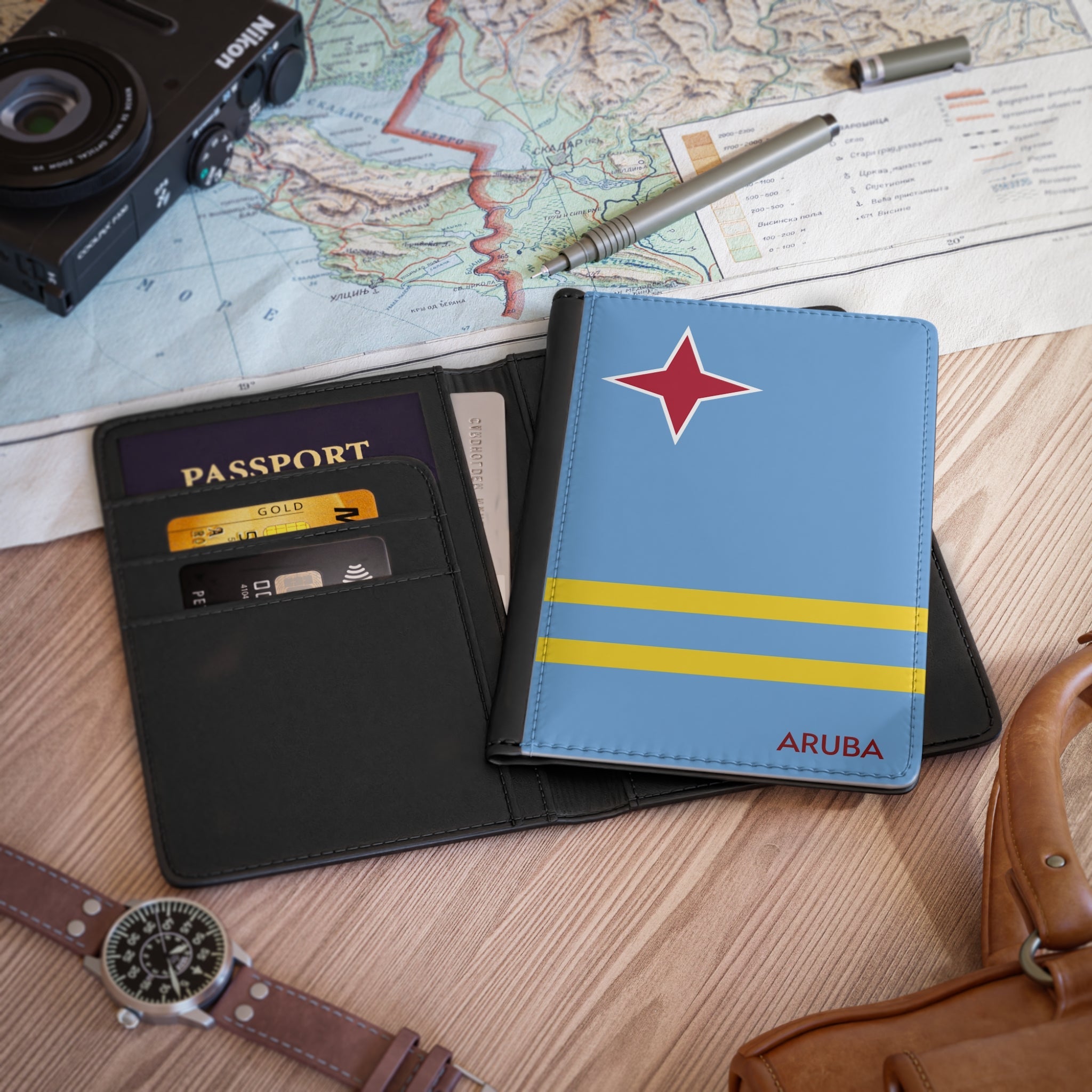 Aruba Flag Passport Cover
