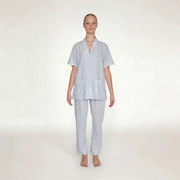 PIJAMA "CLASSIC BABY BLUE STRIPE" SHORT SLEEVE