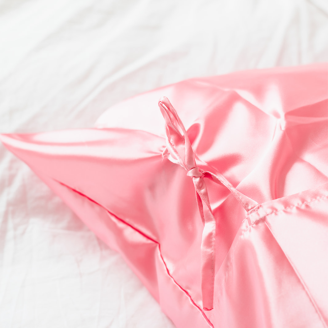 Pink Deluxe Satin Pillowcase Set