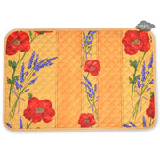 Poppies Yellow Cotton Quilted Placemats by Tissus Toselli