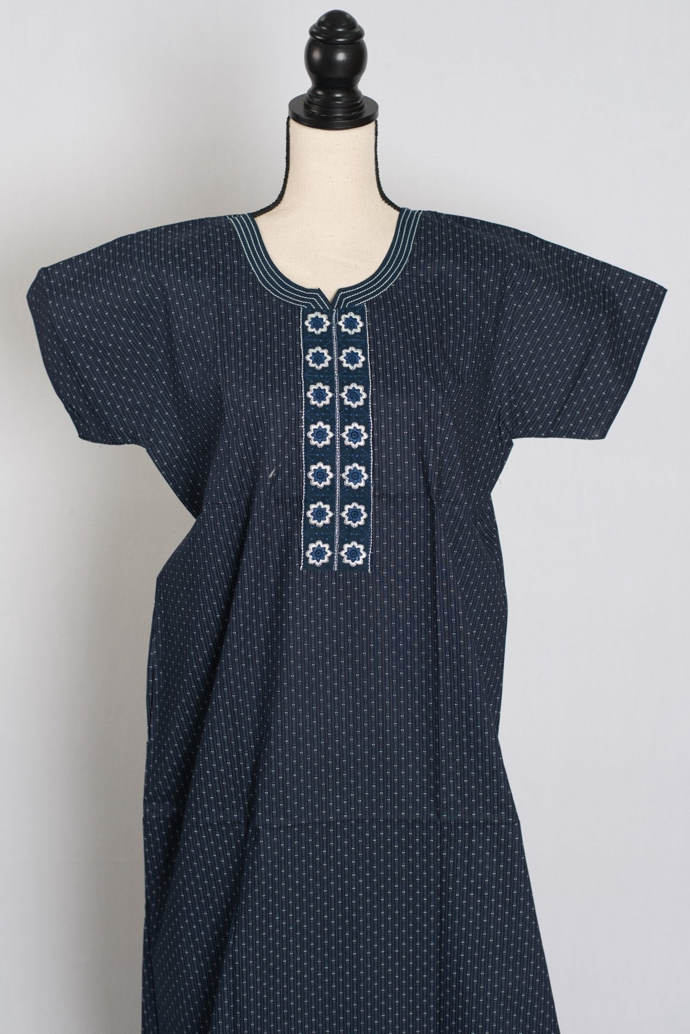 Printed Dark Blue Pure Cotton Nightwear in Regular Size