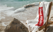 Red Stripe Beach Towel