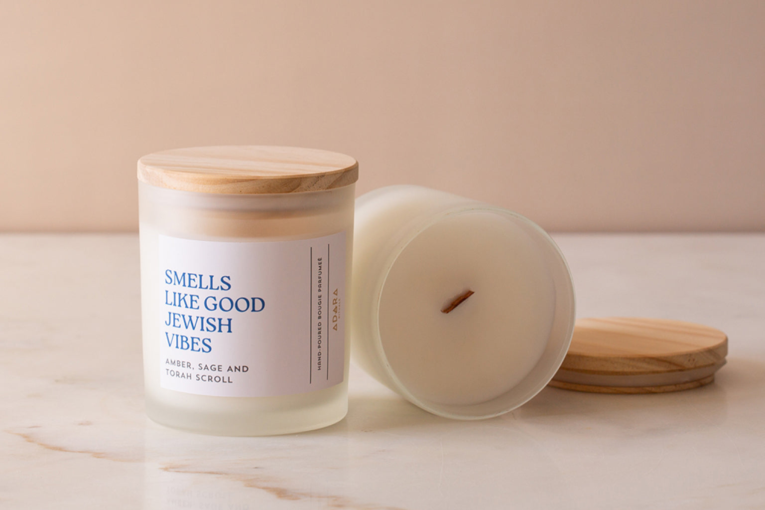 Smells Like Good Jewish Vibes - Amber, Sage & Torah Scroll Scented Candle