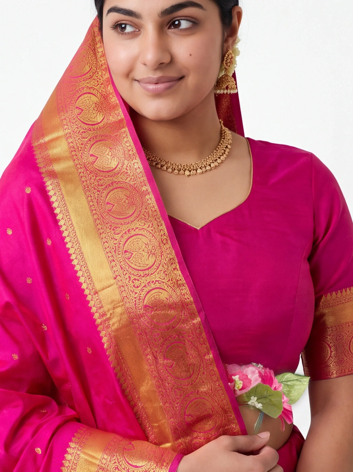 Kanjeevaram Silk Lehenga Set - Traditional Bridal