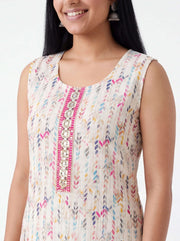 Chikankari printed Kurti