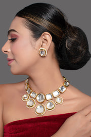 Royal Kundan Necklace with Matching Earrings