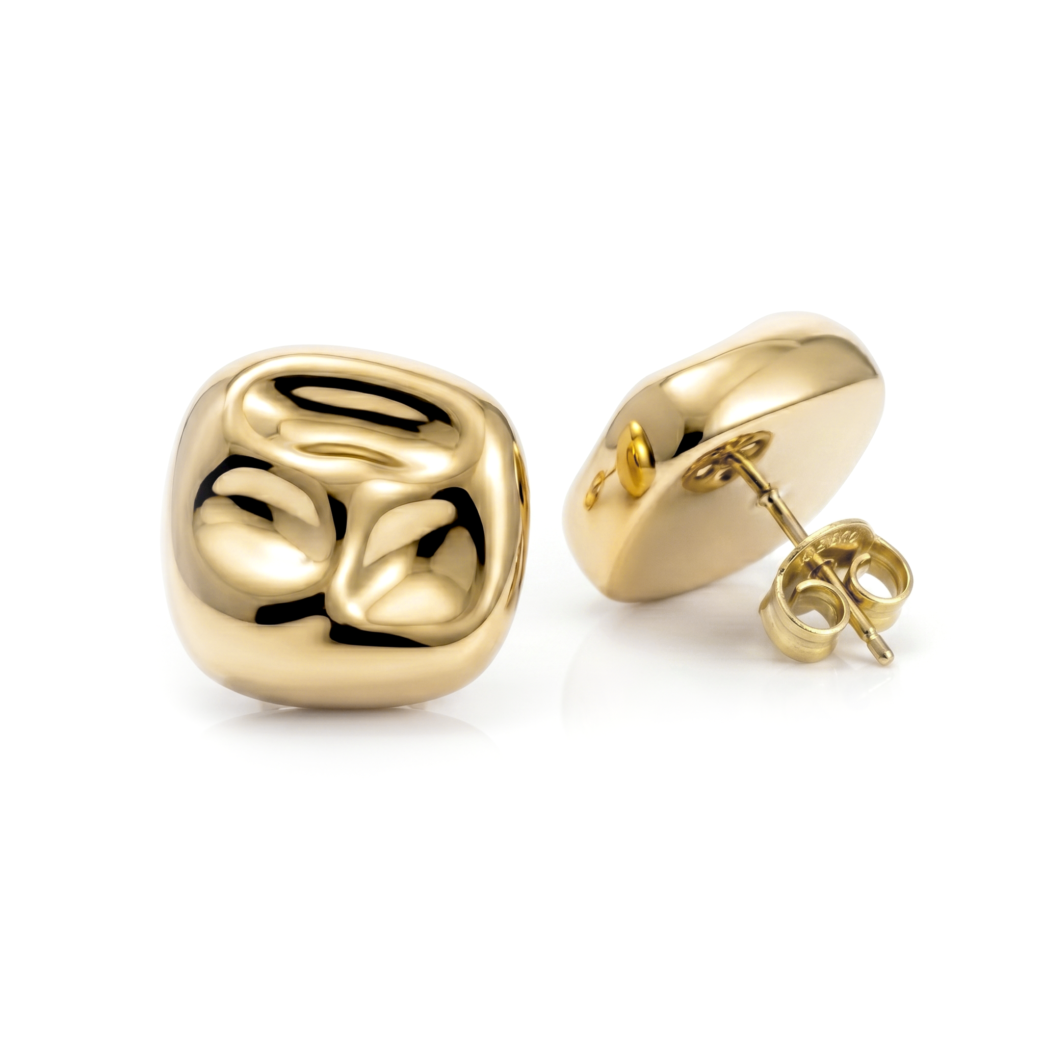 Sara Square Hammered Earrings