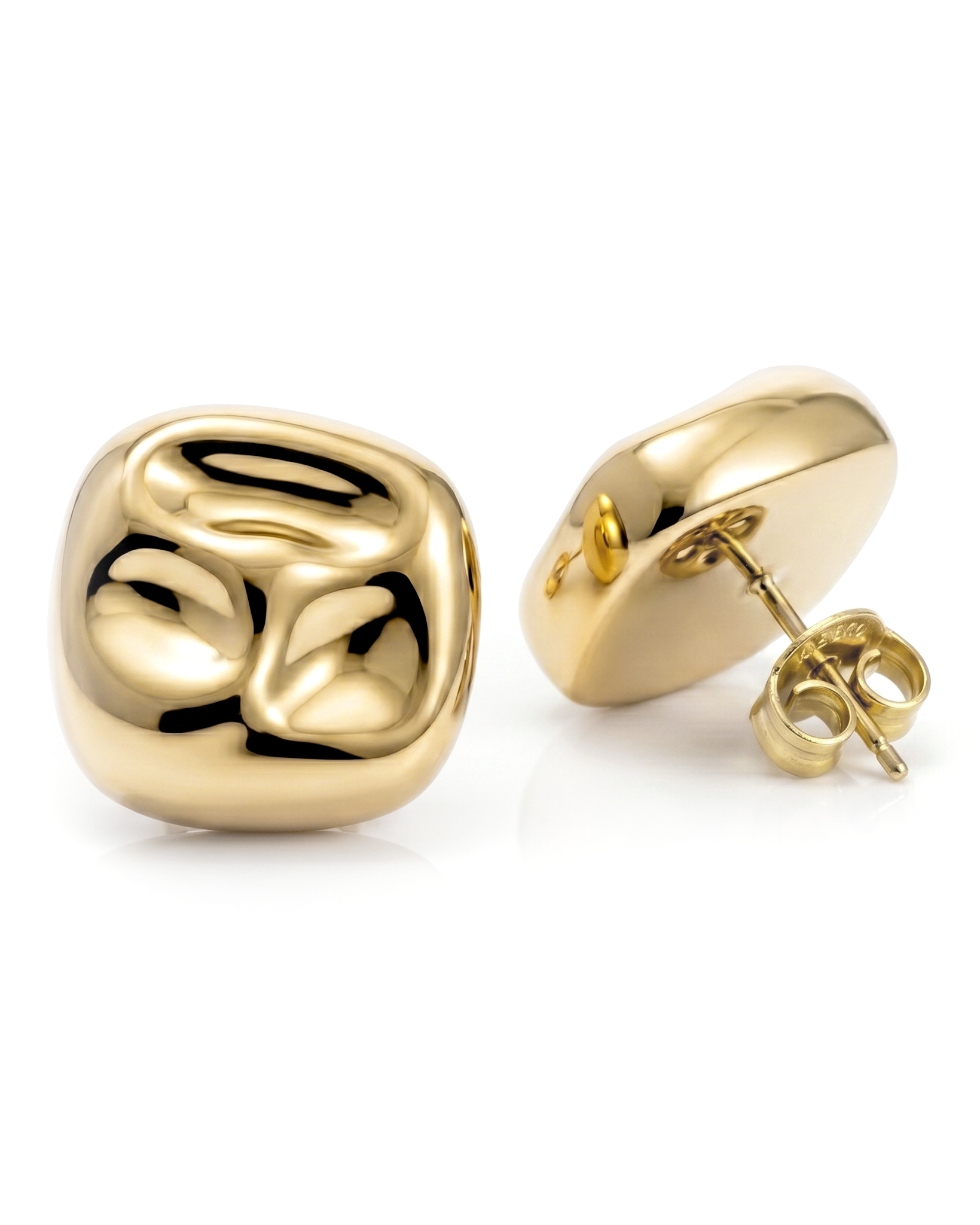 Sara Square Hammered Earrings