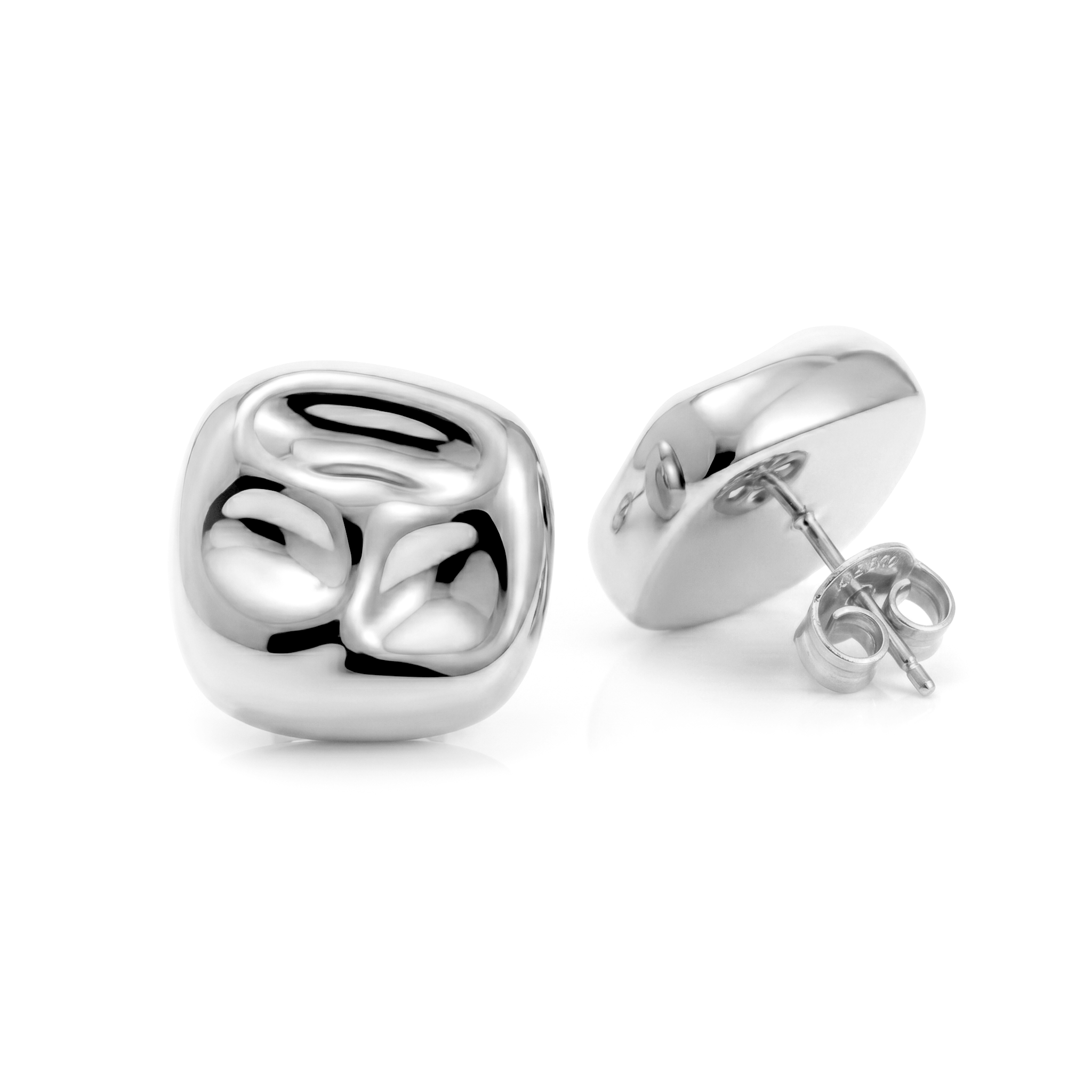 Sara Square Hammered Earrings