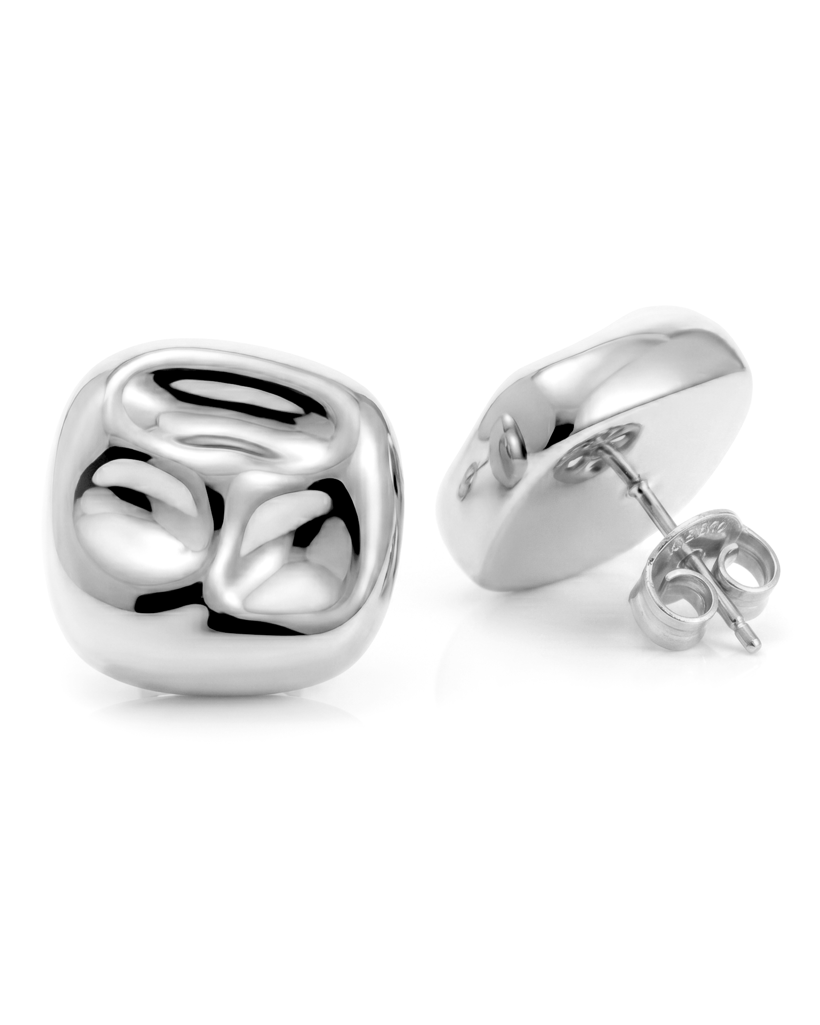 Sara Square Hammered Earrings