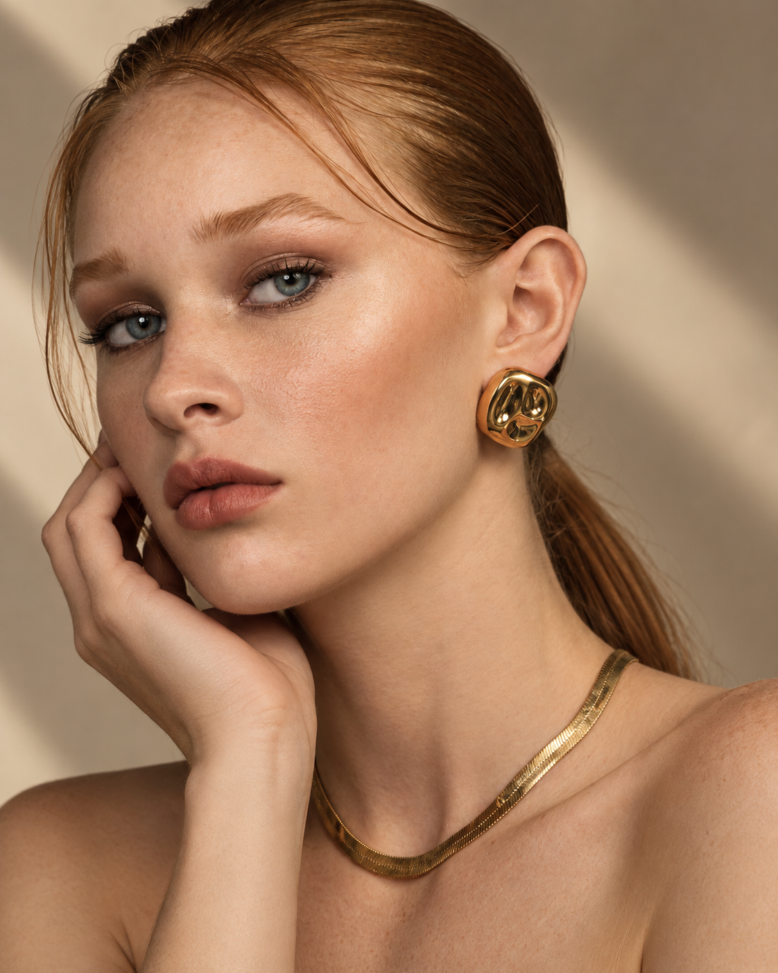 Sara Square Hammered Earrings