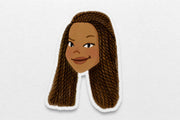 Black Girl Hairstyles Stickers: Senegalese Twists