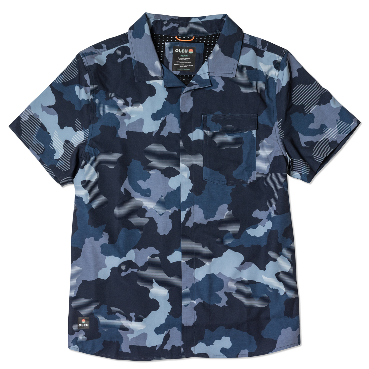 OLEU UV QUICK-DRY BOARDSHIRT - SEA CAMO MARINE