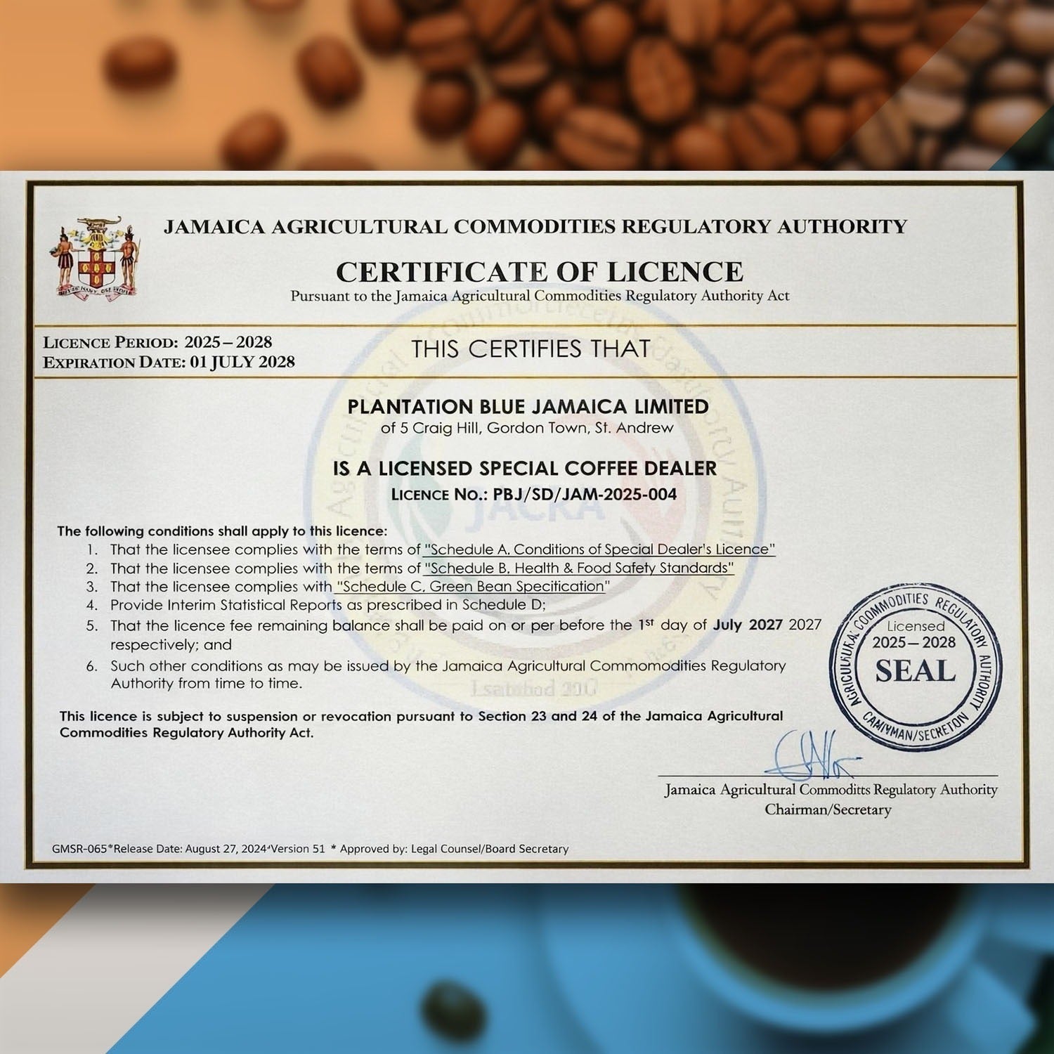 8oz Jamaica Blue Mountain Coffee Beans – 100% Authentic Flavor