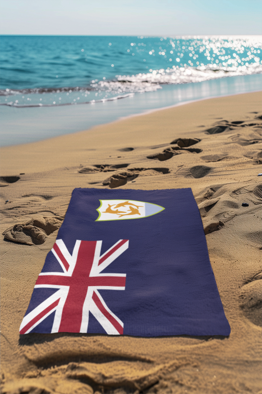 Anguilla Flag Beach Towel