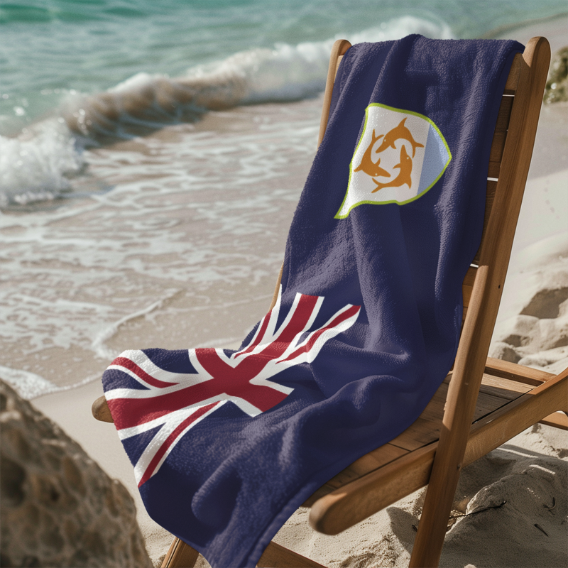 Anguilla Flag Beach Towel