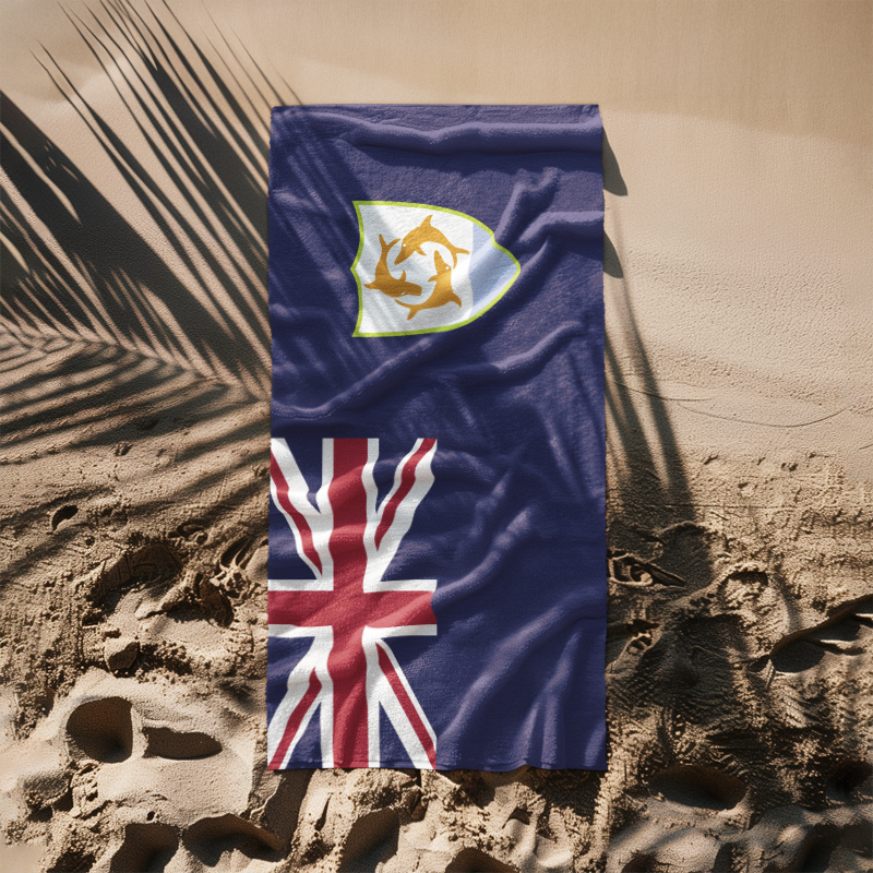 Anguilla Flag Beach Towel