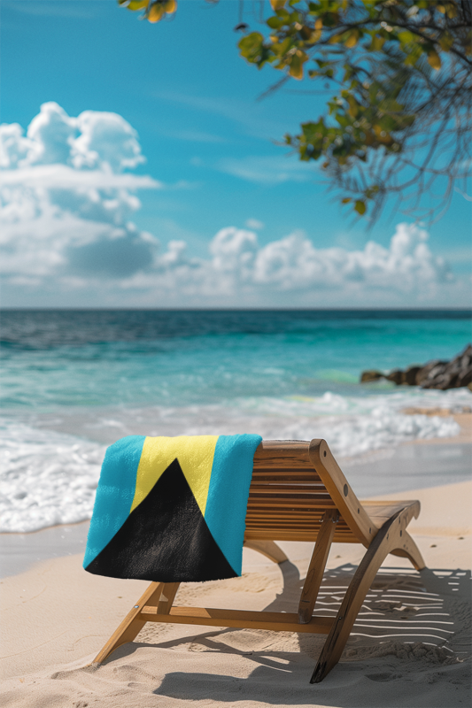 Bahamas Flag Beach Towel
