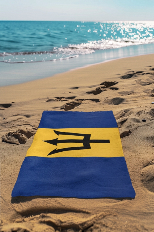Barbados Flag Beach Towel