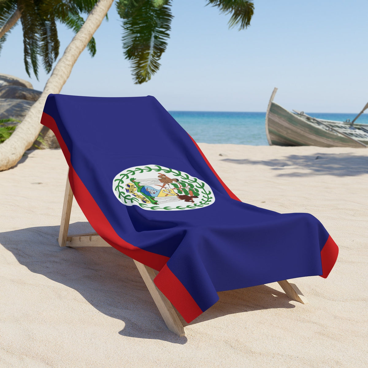 Belize Flag Beach Towel