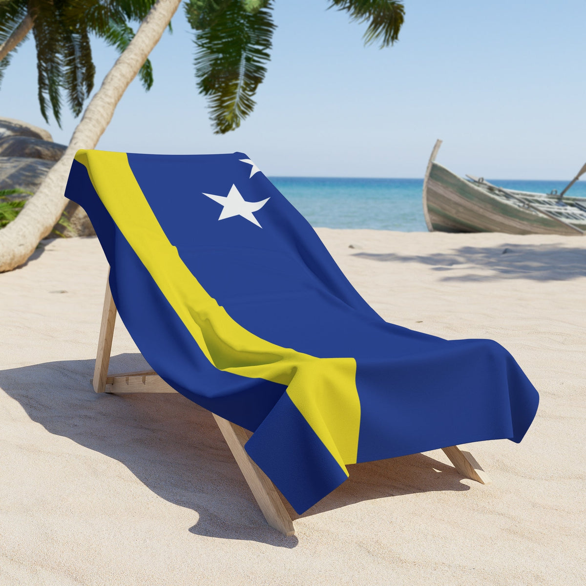 Curacao Flag Beach Towel
