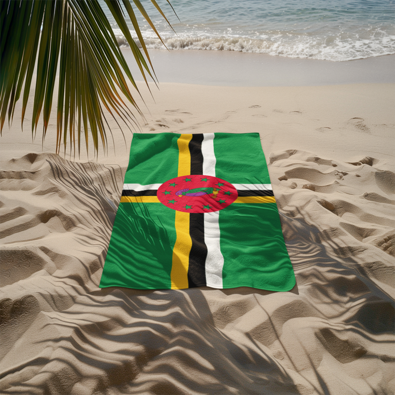 Dominica Flag Beach Towel
