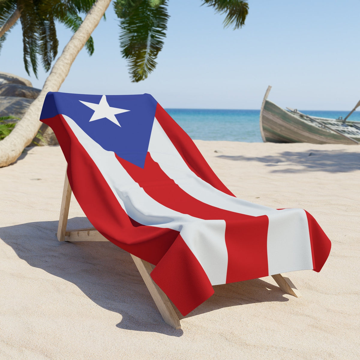 Puerto Rico Flag Beach Towel