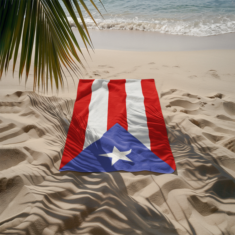 Puerto Rico Flag Beach Towel