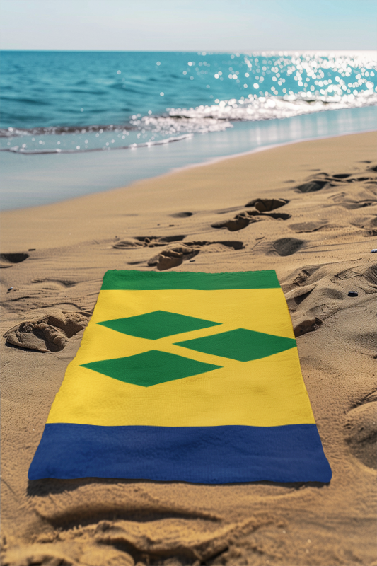 St. Vincent & The Grenadines Flag Beach Towel