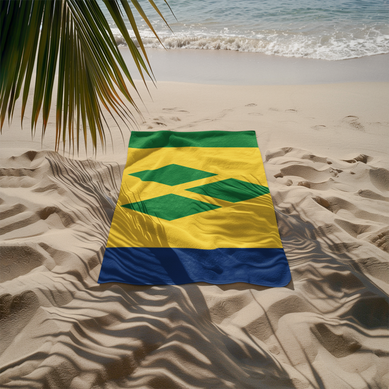 St. Vincent & The Grenadines Flag Beach Towel
