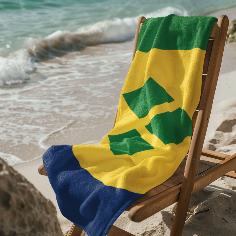 St. Vincent & The Grenadines Flag Beach Towel