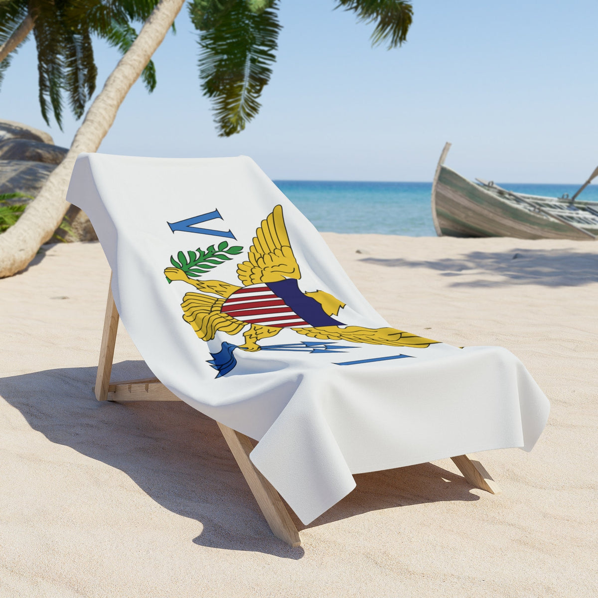 U.S. Virgin Islands Flag Beach Towel