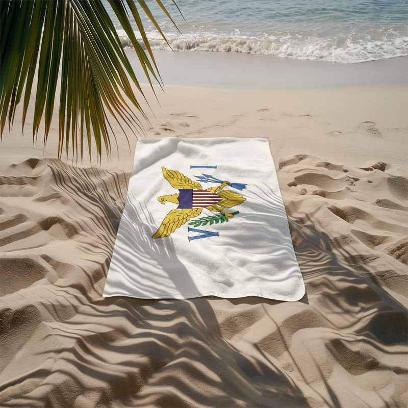 U.S. Virgin Islands Flag Beach Towel