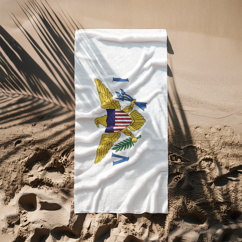 U.S. Virgin Islands Flag Beach Towel