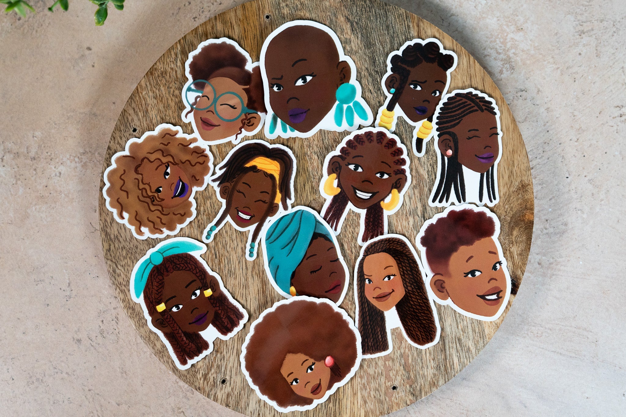 Black Girl Hairstyles Stickers: Cornrows