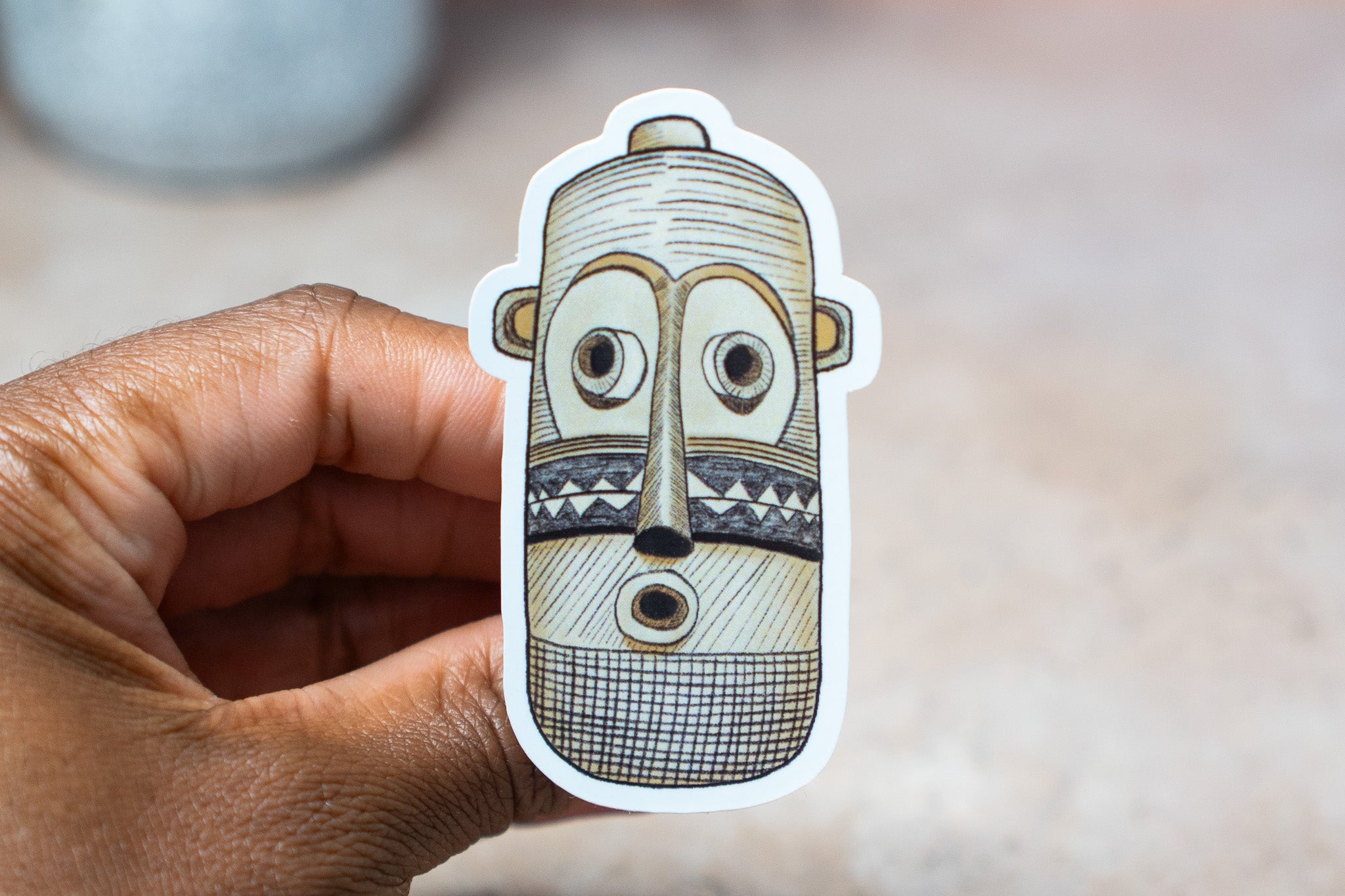 African Masks Stickers: Pende