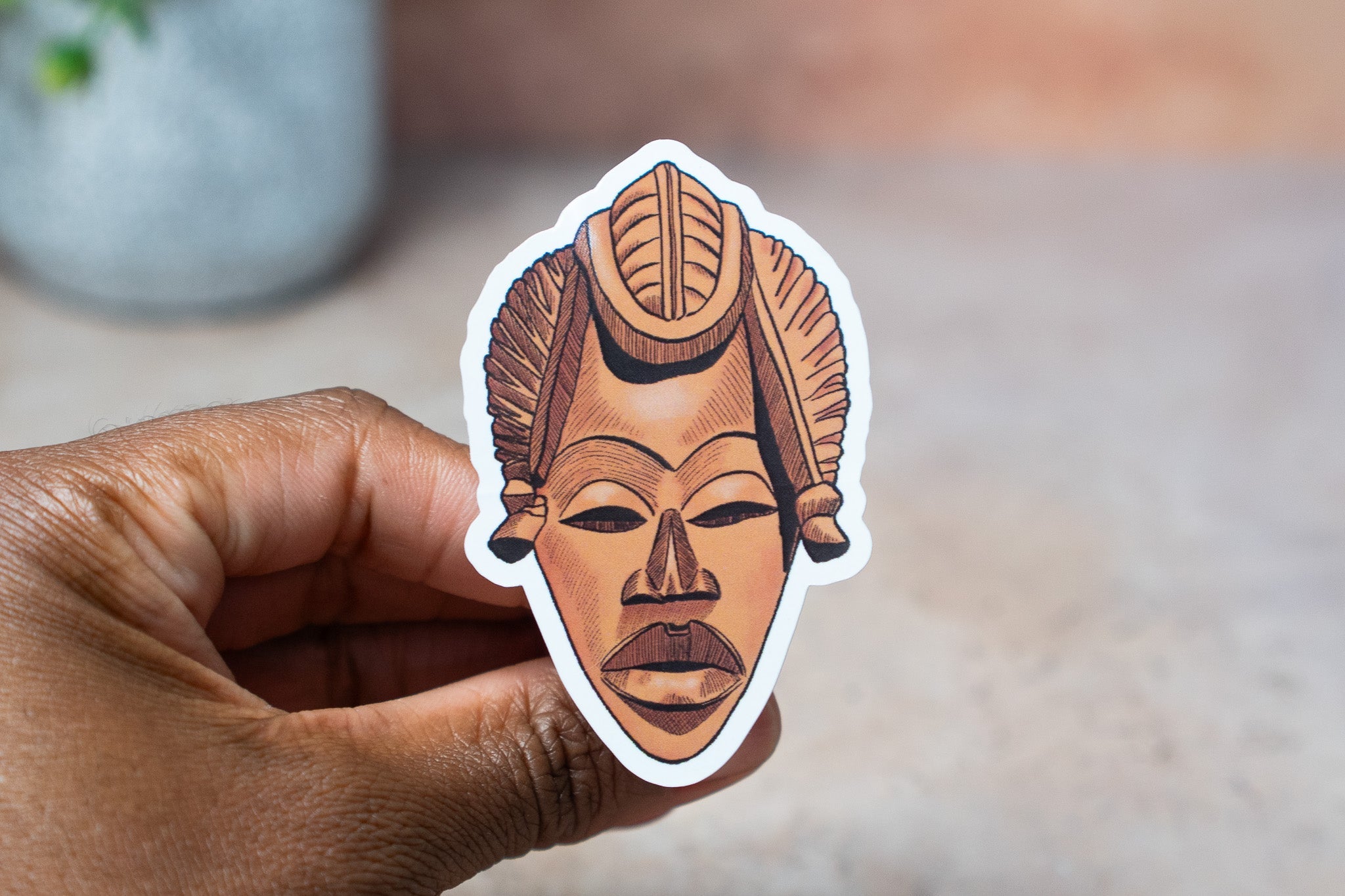 African Masks Stickers: Baule