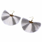 Duo Cleo Tassel Grey Earrings - Thailand