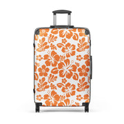 Orange Hawaiian Flowers Suitcase – Surf & Beach Inspired Luggage by Extremely Stoked®