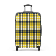 Navy Blue and Yellow Plaid Suitcase – Surf & Beach Inspired Travel Luggage by Extremely Stoked®