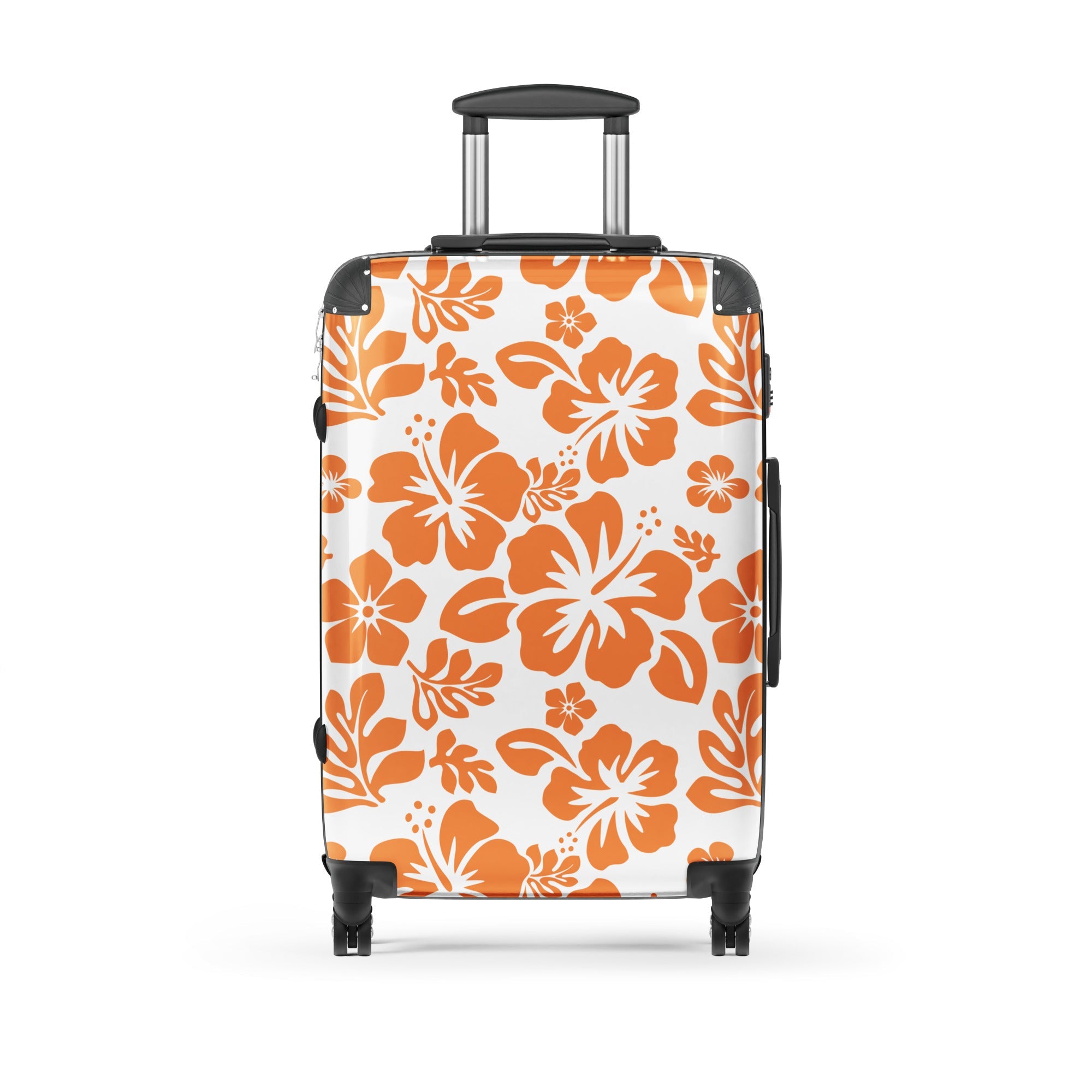 Orange Hawaiian Flowers Suitcase – Surf & Beach Inspired Luggage by Extremely Stoked®