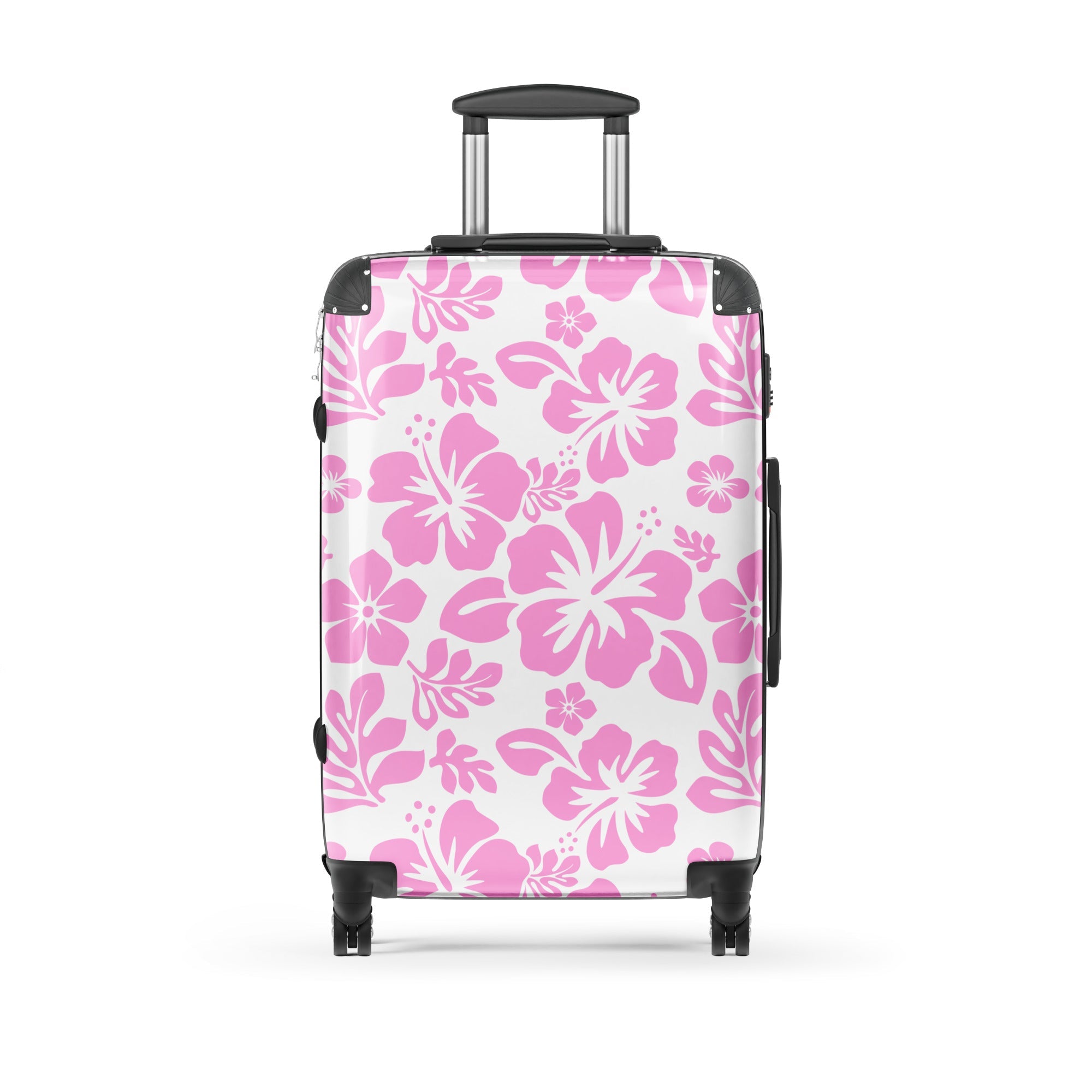 Pink Hawaiian Flowers Suitcase – Surf & Beach Inspired Luggage by Extremely Stoked®
