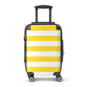 Yellow and White Beach Stripes Carry On Suitcase – Travel Luggage by Extremely Stoked®