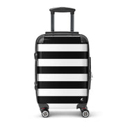 Black and White Beach Stripes Carry On Suitcase – Travel Luggage by Extremely Stoked®