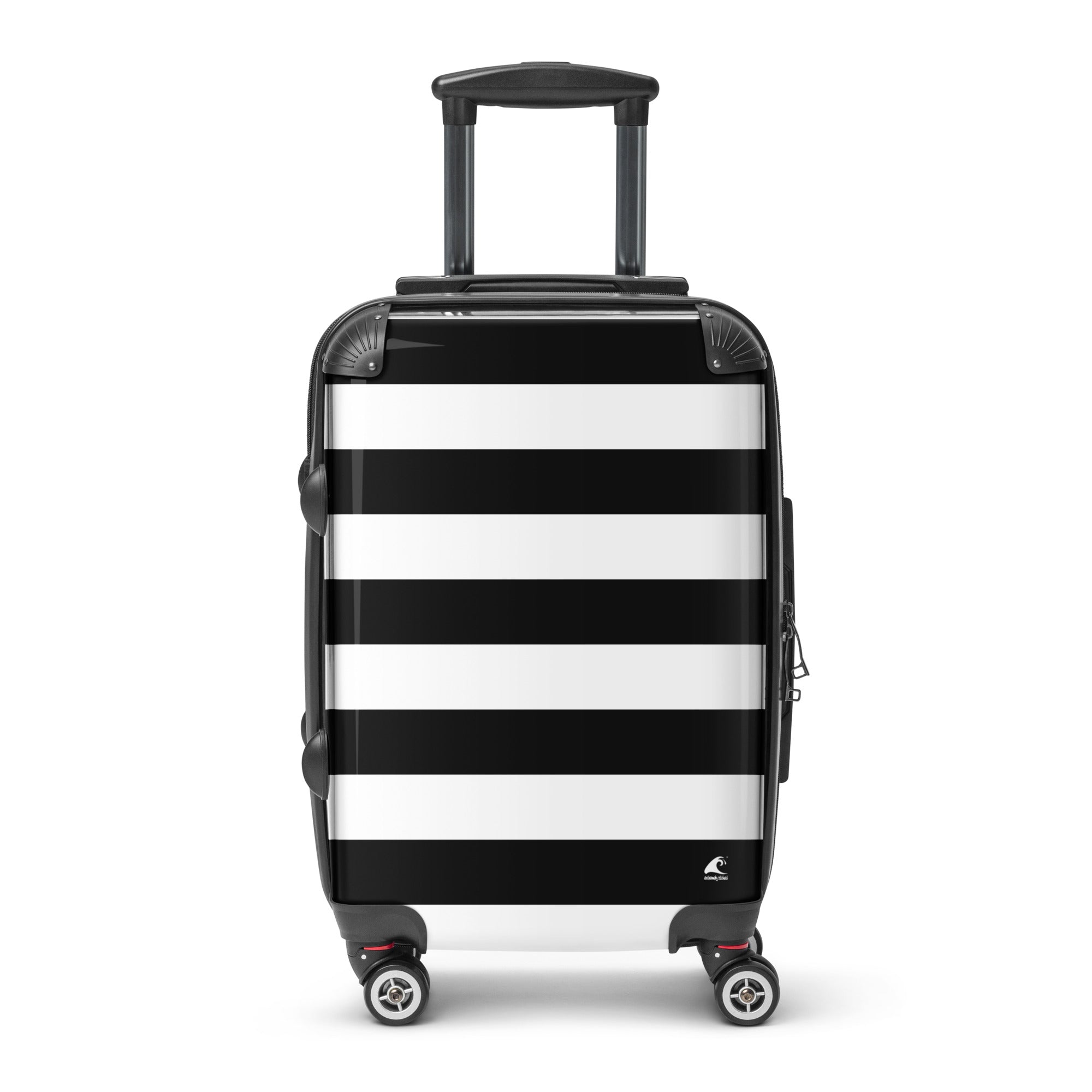 Black and White Beach Stripes Carry On Suitcase – Travel Luggage by Extremely Stoked®