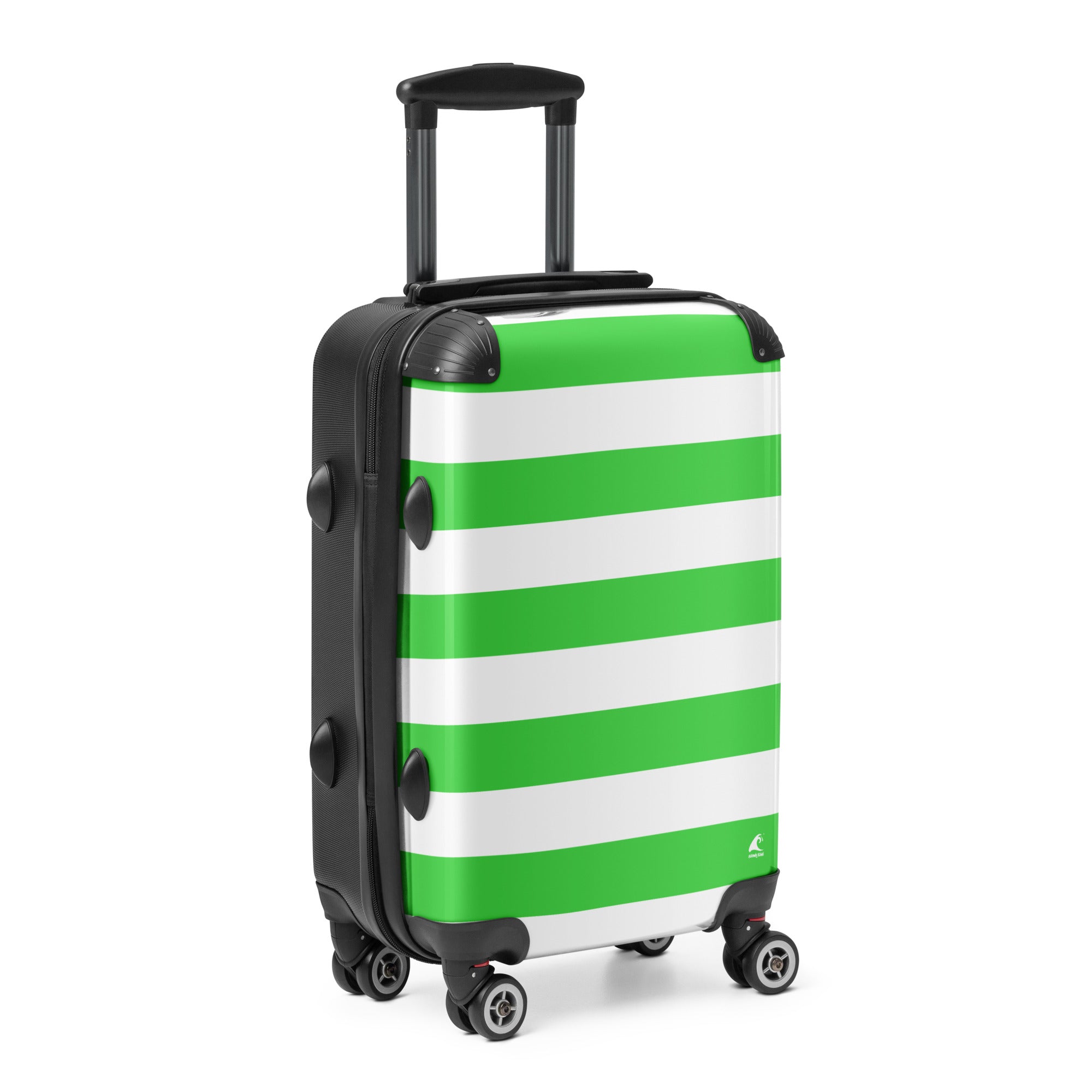 Lime Green and White Beach Stripes Carry On Suitcase – Travel Luggage by Extremely Stoked®
