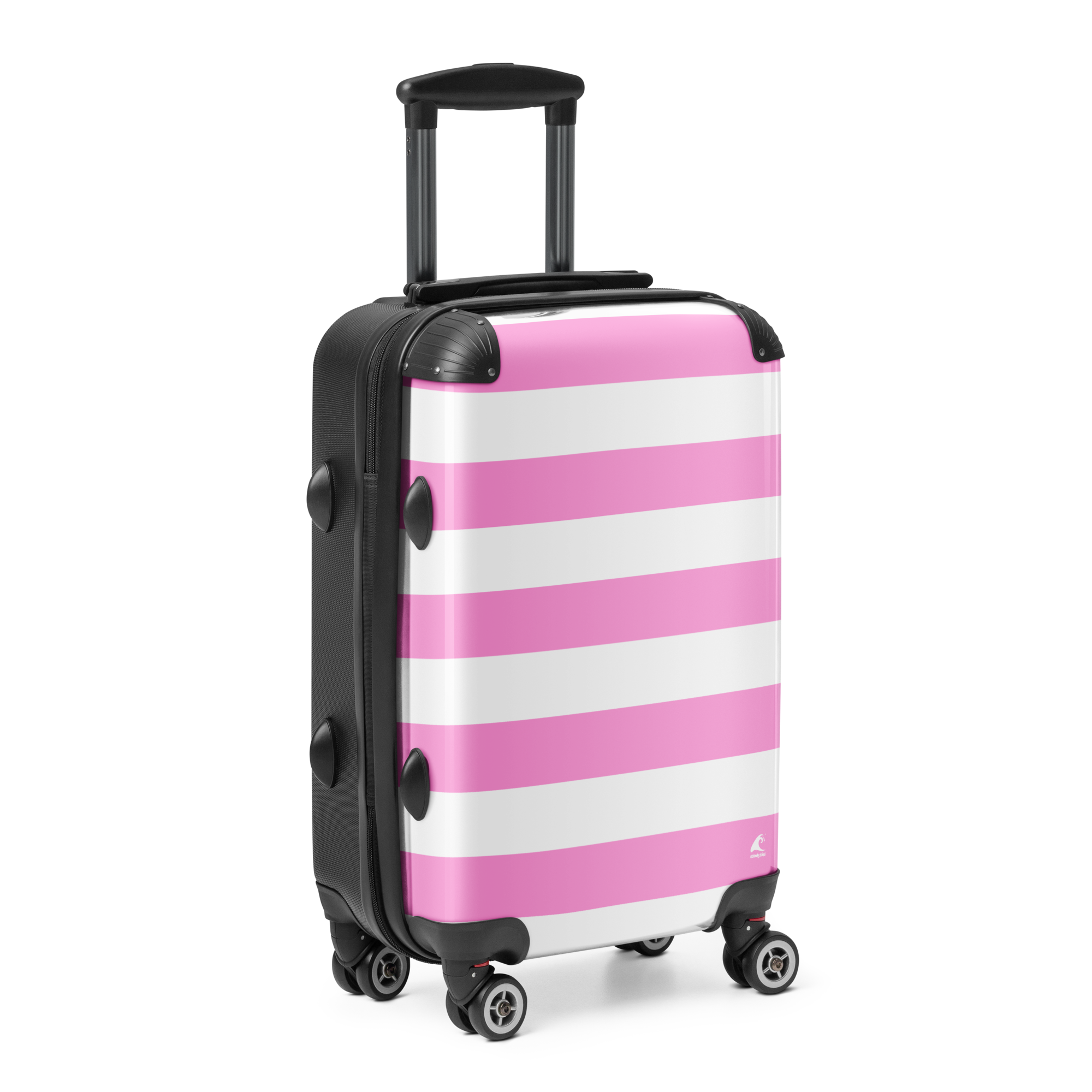 Pink and White Beach Stripes Carry On Suitcase – Travel Luggage by Extremely Stoked®
