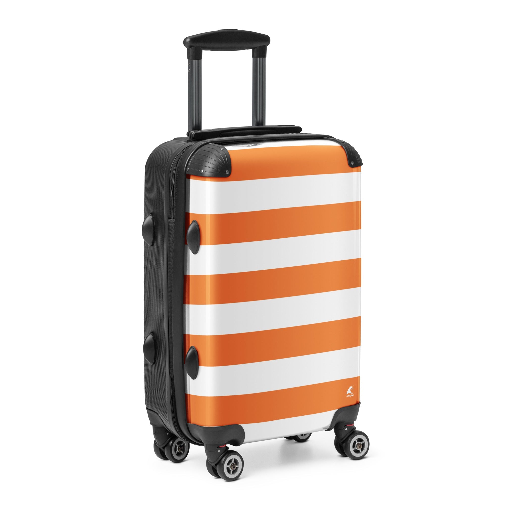 Orange and White Beach Stripes Carry On Suitcase – Travel Luggage by Extremely Stoked®